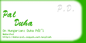 pal duha business card